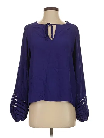 Pre-owned Parker Long Sleeve Blouse In Purple