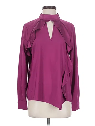 Pre-owned Parker Long Sleeve Blouse In Purple