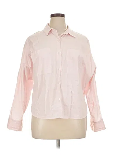 Pre-owned Parker Long Sleeve Button Down Shirt In Pink