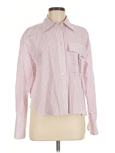Pre-owned Parker Long Sleeve Button Down Shirt In Pink