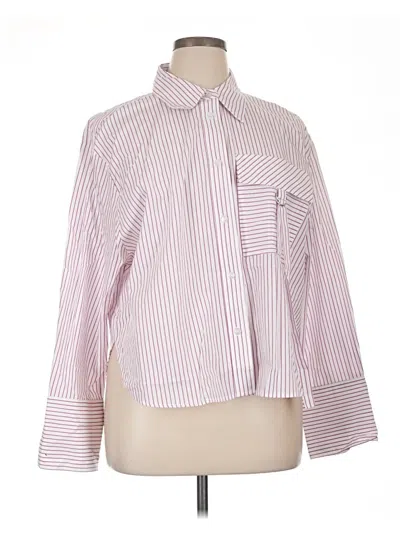 Pre-owned Parker Long Sleeve Button Down Shirt In Pink