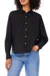 Parker Long Sleeve Button Up Shirt In Black