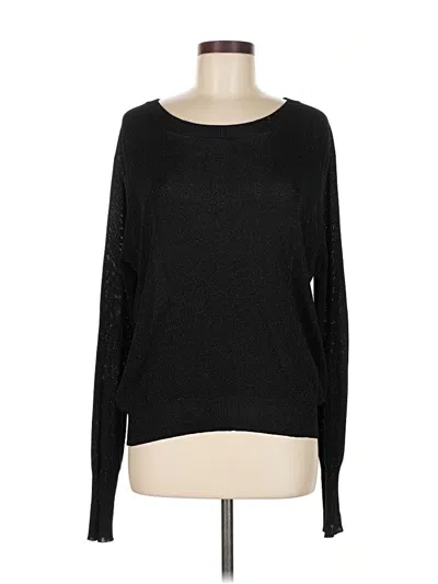 Pre-owned Parker Long Sleeve Top Black Boatneck Tops