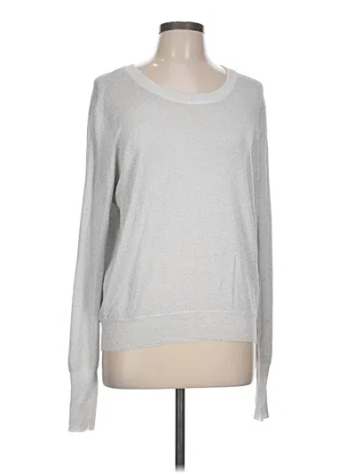 Pre-owned Parker Long Sleeve Top Gray Crew Neck Tops