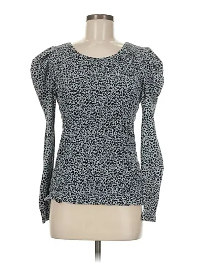 Pre-owned Parker Long Sleeve Top Gray Sweetheart Neckline Tops