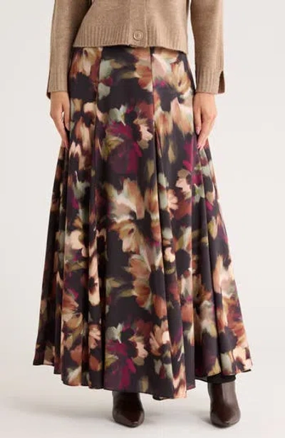Parker Print Maxi Skirt In Brown