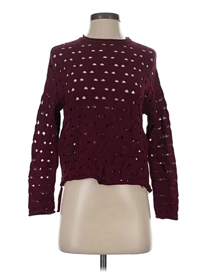 Pre-owned Parker Pullover Sweater In Burgundy