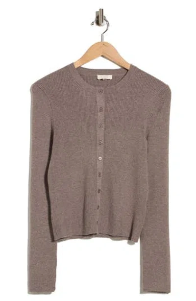 Parker Ribbed Button Front Cardigan In Multi