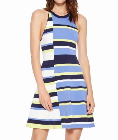 Parker Shea Knit Halter Dress In Blue