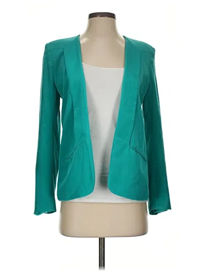 Pre-owned Parker Silk Blazer Jacket In Teal