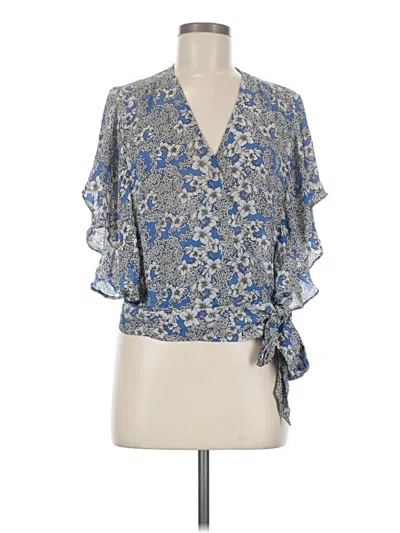 Pre-owned Parker Silk Cardigan Sweater In Blue