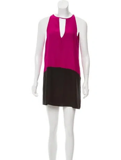 Pre-owned Parker Silk Sleeveless Mini Dress In Multi