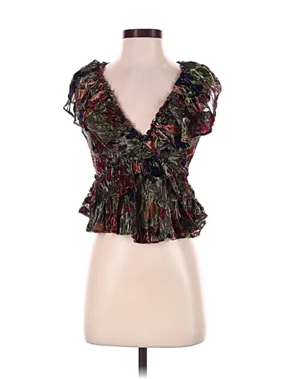 Pre-owned Parker Sleeveless Blouse In Black