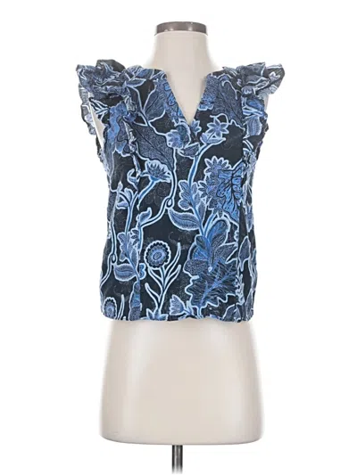Pre-owned Parker Sleeveless Blouse In Blue