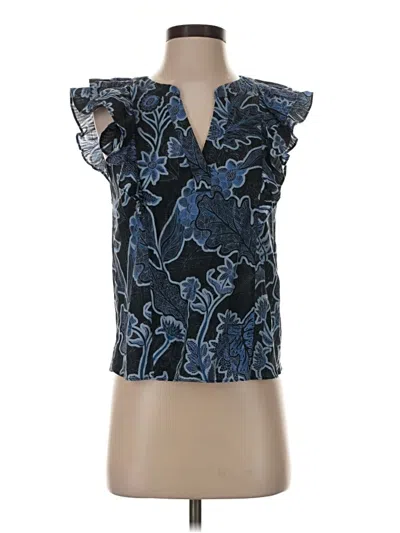Pre-owned Parker Sleeveless Blouse In Blue