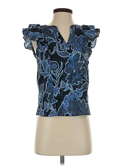 Pre-owned Parker Sleeveless Blouse In Blue