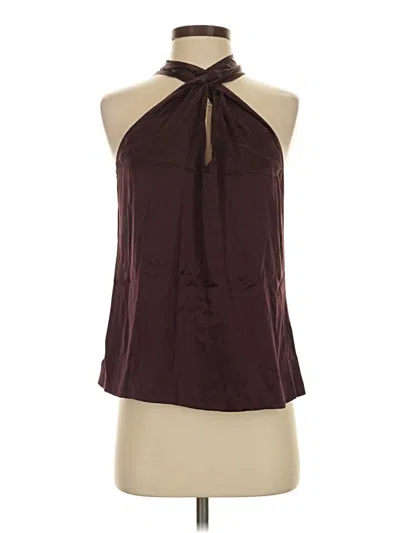 Pre-owned Parker Sleeveless Blouse In Burgundy