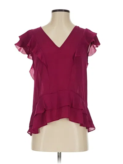 Pre-owned Parker Sleeveless Blouse In Burgundy