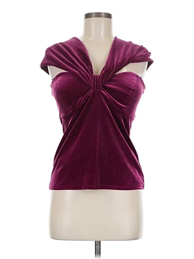 Pre-owned Parker Sleeveless Blouse In Burgundy
