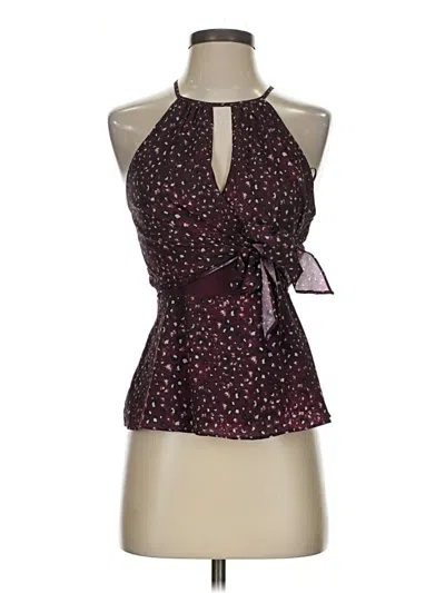 Pre-owned Parker Sleeveless Blouse In Burgundy