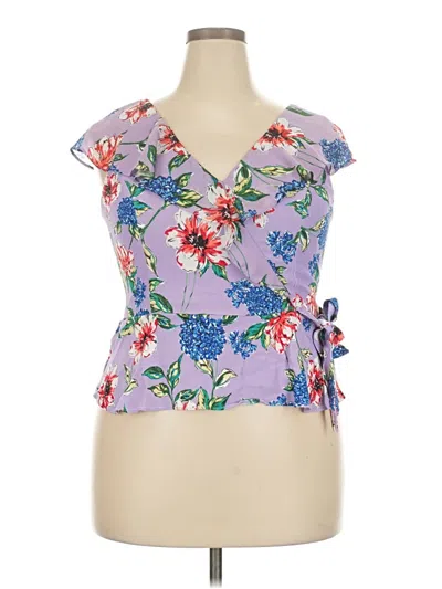 Pre-owned Parker Sleeveless Blouse In Purple