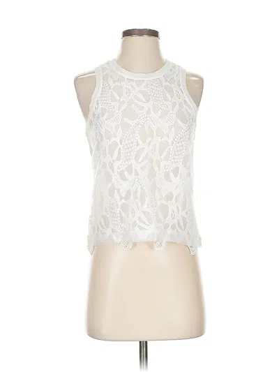Pre-owned Parker Sleeveless Blouse In White