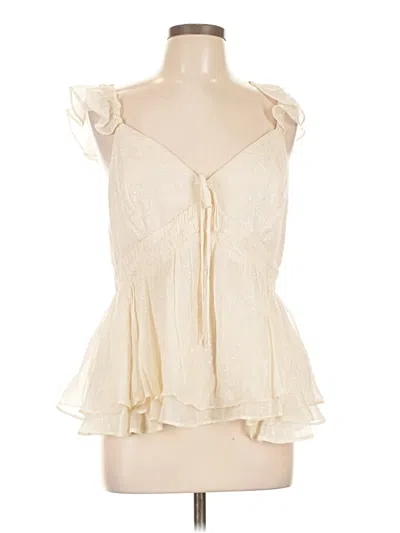 Pre-owned Parker Sleeveless Blouse In White