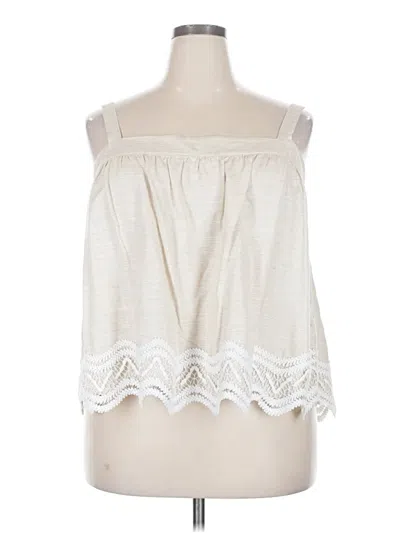 Pre-owned Parker Sleeveless Blouse In White