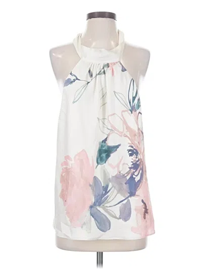 Pre-owned Parker Sleeveless Blouse In White