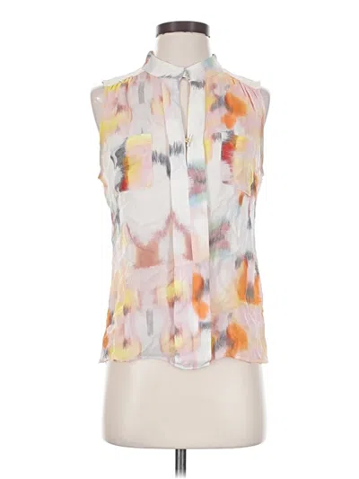 Pre-owned Parker Sleeveless Button Down Shirt In Ivory