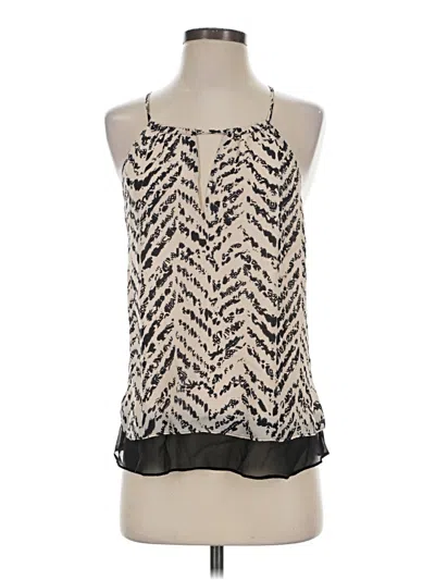 Pre-owned Parker Sleeveless Silk Top Black Halter Neckline Tops