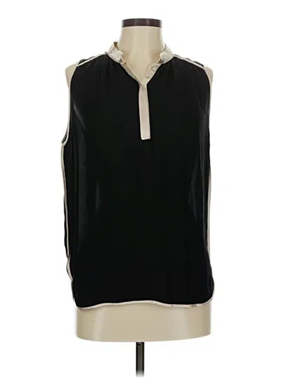 Pre-owned Parker Sleeveless Silk Top Black V-neck Tops