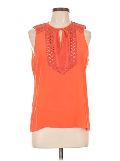 Pre-owned Parker Sleeveless Silk Top Pink Halter Neckline Tops