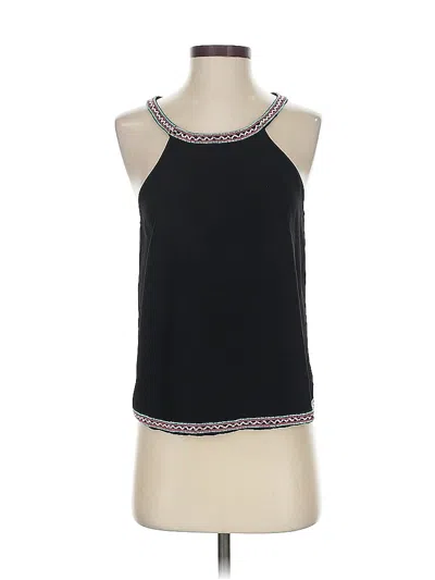Pre-owned Parker Sleeveless Top Black Halter Neckline Tops