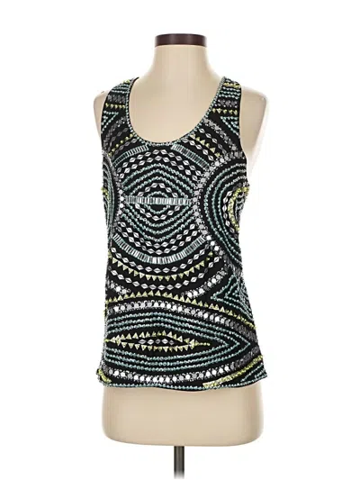Pre-owned Parker Sleeveless Top Black Halter Neckline Tops