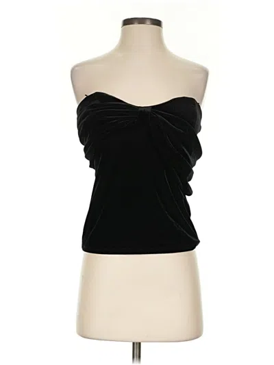 Pre-owned Parker Sleeveless Top Black Strapless Neckline Tops