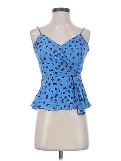 Pre-owned Parker Sleeveless Top Blue Sweetheart Neckline Tops