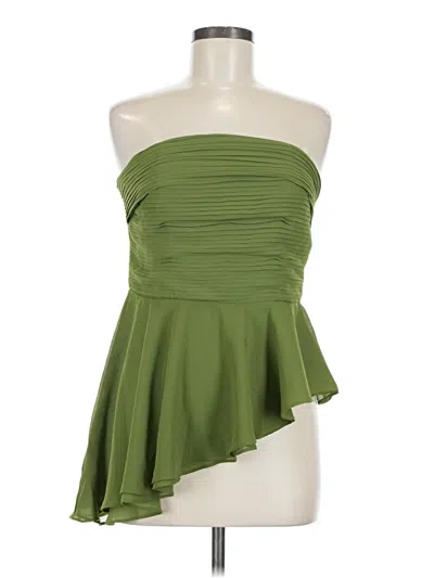 Pre-owned Parker Sleeveless Top Green Strapless Neckline Tops