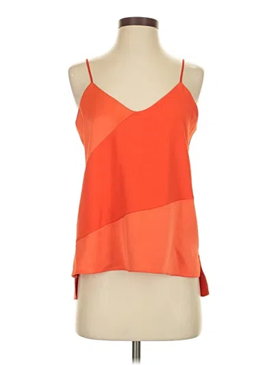 Pre-owned Parker Sleeveless Top Orange Halter Neckline Tops