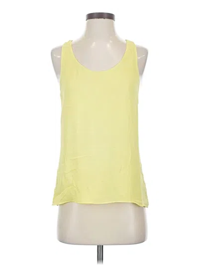 Pre-owned Parker Sleeveless Top Yellow Scoop Neck Tops
