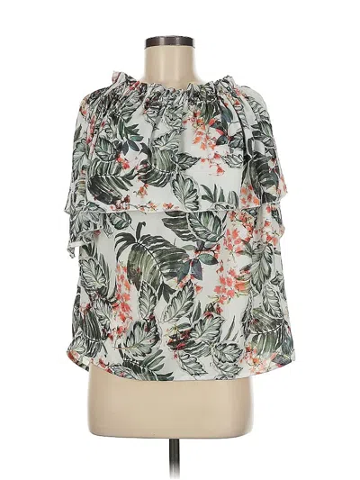 Pre-owned Parker Smith 3/4 Sleeve Blouse In Green