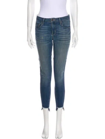 Pre-owned Parker Smith Mid-rise Skinny Leg Jeans In Blue