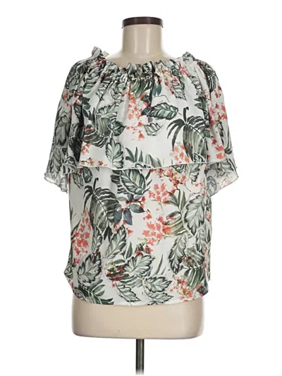 Pre-owned Parker Smith Short Sleeve Blouse In Green