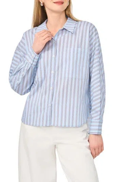Parker Stripe Long Sleeve Button-up Shirt In Blue