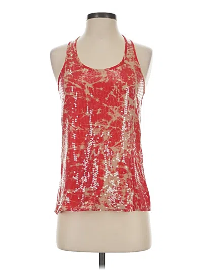 Pre-owned Parker Tank Top Red Halter Neckline Tops