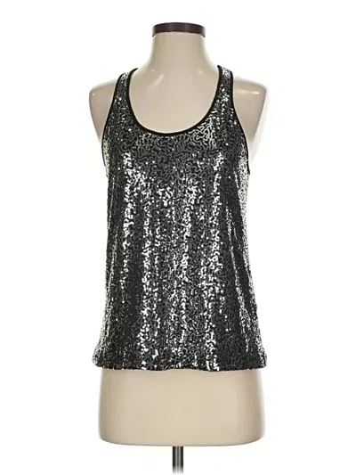 Pre-owned Parker Tank Top Silver Halter Neckline Tops