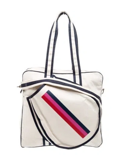 Pre-owned Parker Thatch Canvas Messenger Bag In Neutral