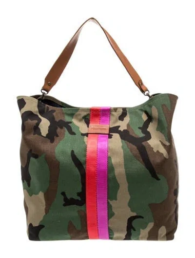 Pre-owned Parker Thatch Canvas Shoulder Bag In Multicolor