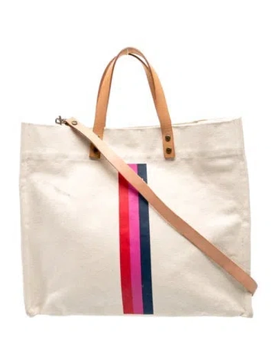 Pre-owned Parker Thatch Canvas Tote In Neutral