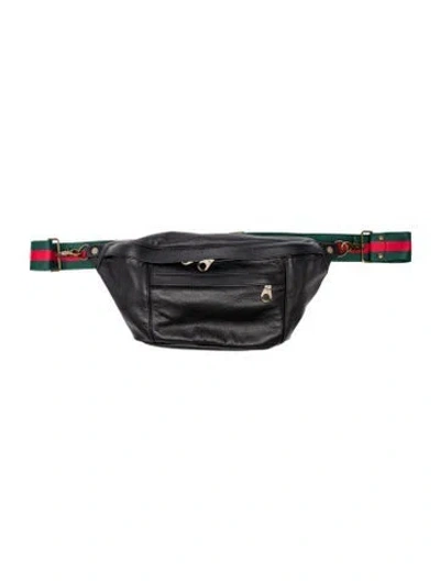 Pre-owned Parker Thatch Leather Belt Bag In Black